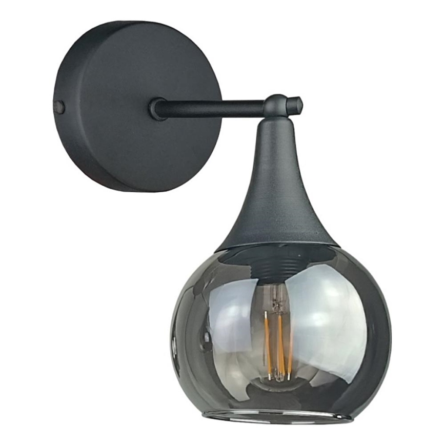 Zidna svjetiljka STAR 1xE27/60W/230V crna/dimna crna