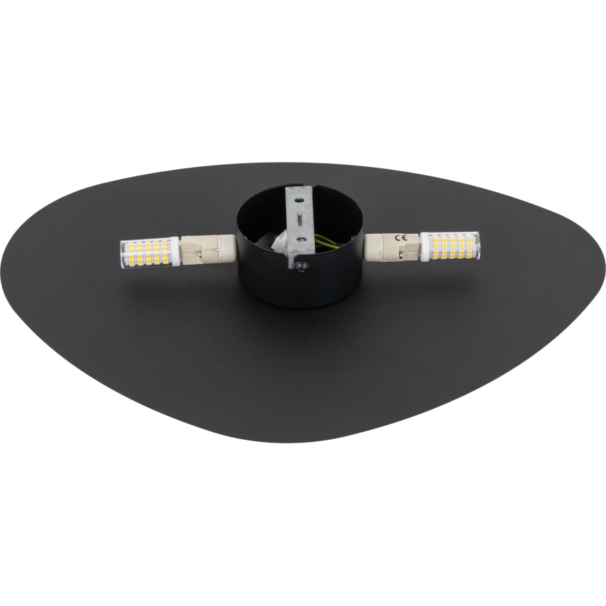Zidna svjetiljka STONE 2xG9/8W/230V 30x39 cm crna