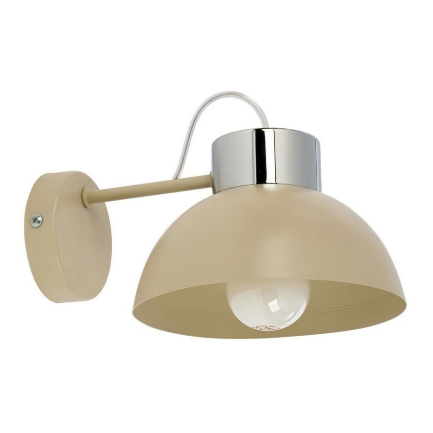 Zidna svjetiljka TEDI 1xE27/60W/230V bež/sjajni krom
