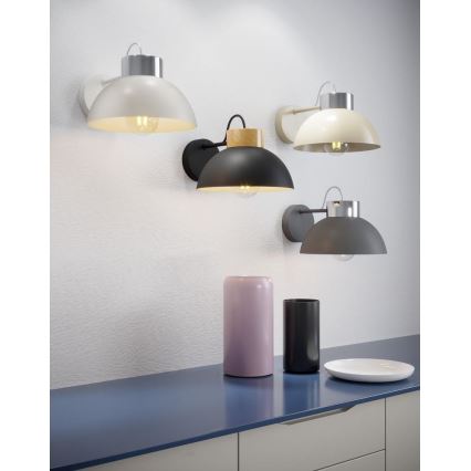 Zidna svjetiljka TEDI 1xE27/60W/230V bijela/sjajni krom