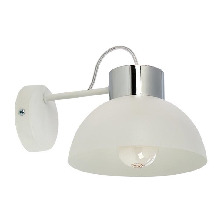 Zidna svjetiljka TEDI 1xE27/60W/230V bijela/sjajni krom