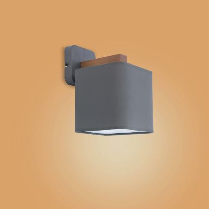 Zidna svjetiljka TORA 1xE27/15W/230V siva