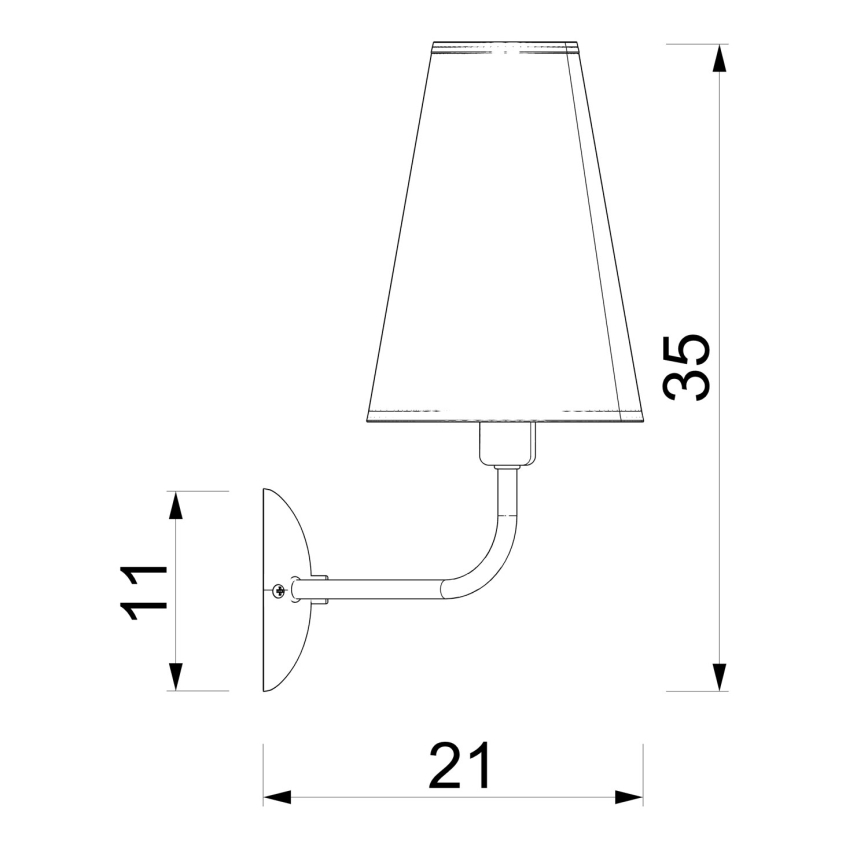 Zidna svjetiljka TORTOLA 2xE14/15W/230V smeđa/krem