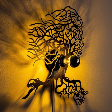 Zidna svjetiljka TREE WOMAN 1xE27/40W/230V crna