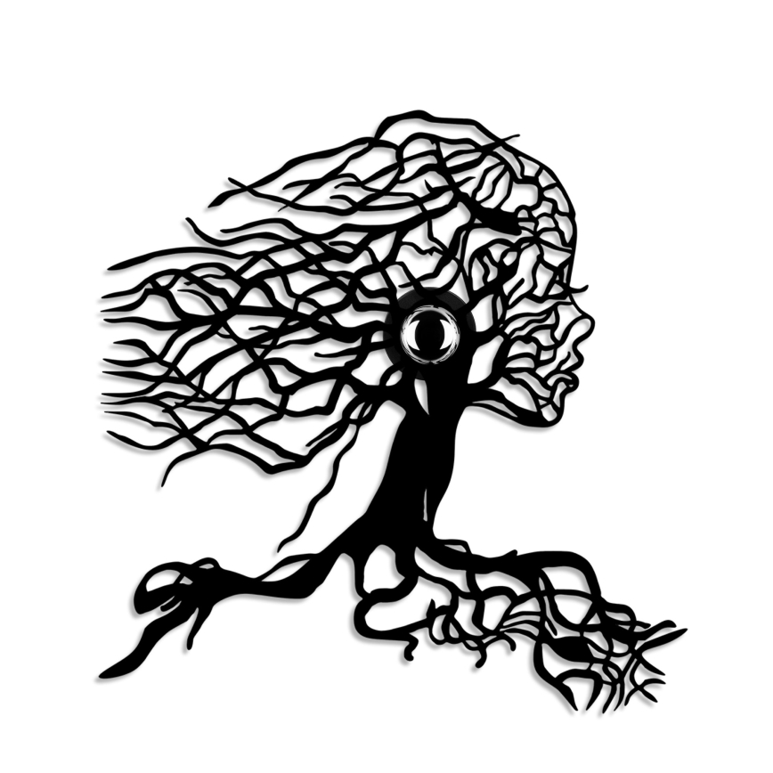 Zidna svjetiljka TREE WOMAN 1xE27/40W/230V crna