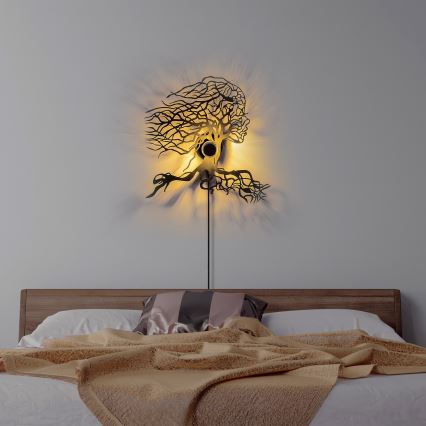 Zidna svjetiljka TREE WOMAN 1xE27/40W/230V crna
