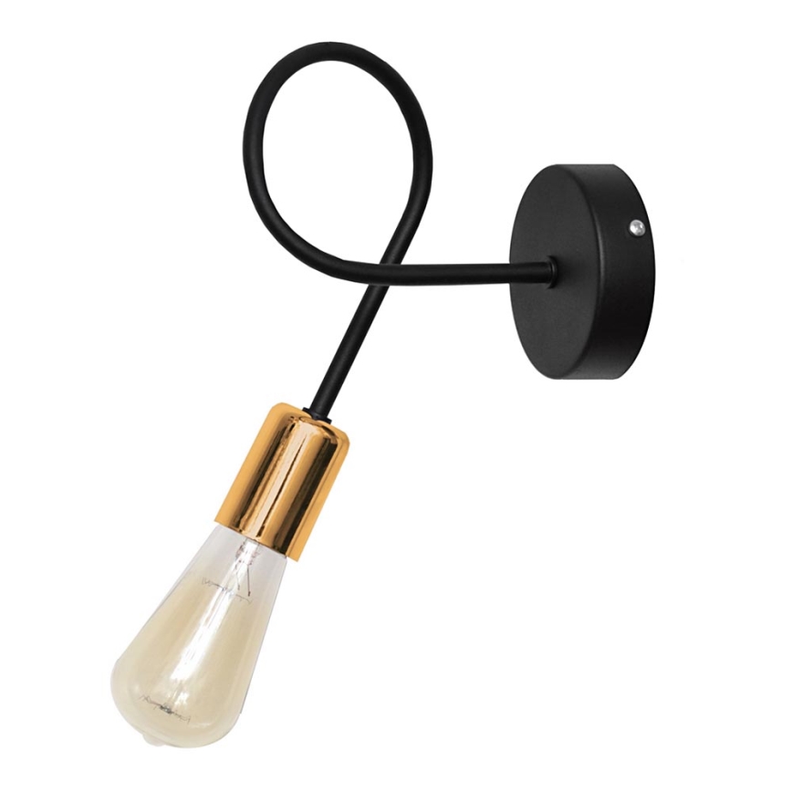 Zidna svjetiljka TUBE 1xE27/15W/230V crna
