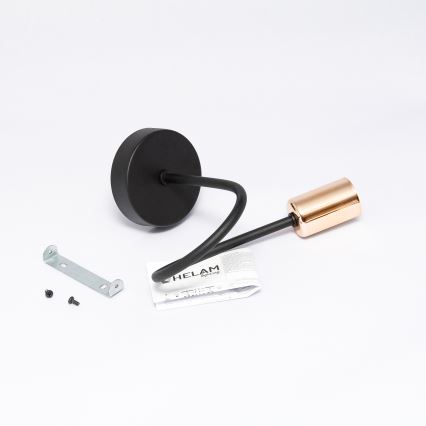 Zidna svjetiljka TUBE 1xE27/15W/230V crna