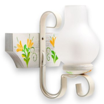 Zidna svjetiljka VELA 1xE14/40W/230V bukva/krem - FSC certificirano