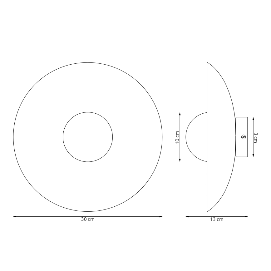 Zidna svjetiljka VIBEZ 1xG9/8W/230V crna
