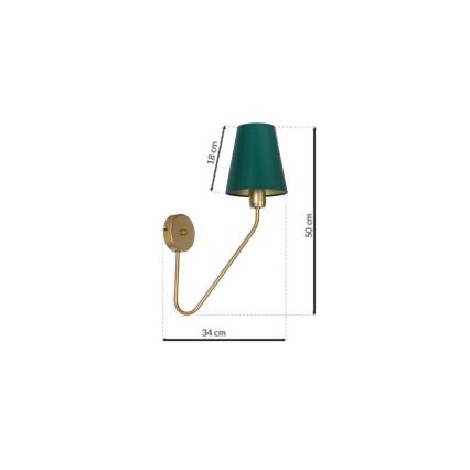 Zidna svjetiljka VICTORIA 1xE27/60W/230V zelena