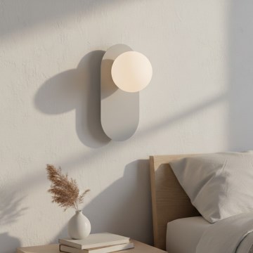 Zidna svjetiljka VIVA 1xG9/8W/230V siva