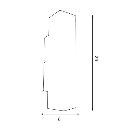 Zidna svjetiljka WALL 2xGU10/8W/230V crna