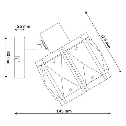 Zidna svjetiljka ZAHARA 1xE27/10W/230V crna