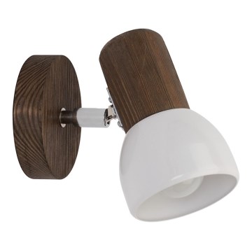 Zidna točkasta svjetiljka NEL 1xE27/15W/230V borovina
