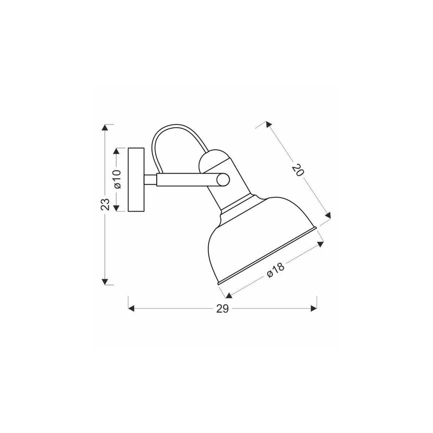 Zidna reflektorska svjetiljka RENO 1xE27/40W/230V crna