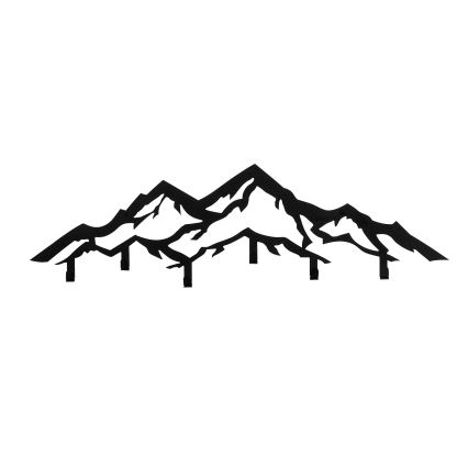 Zidna vješalica 80x25 cm s motivom planina