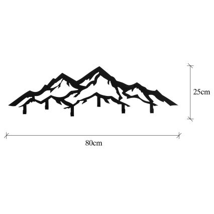 Zidna vješalica 80x25 cm s motivom planina