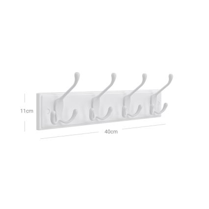 Zidna vješalica KATE 40x11x7 cm bijela