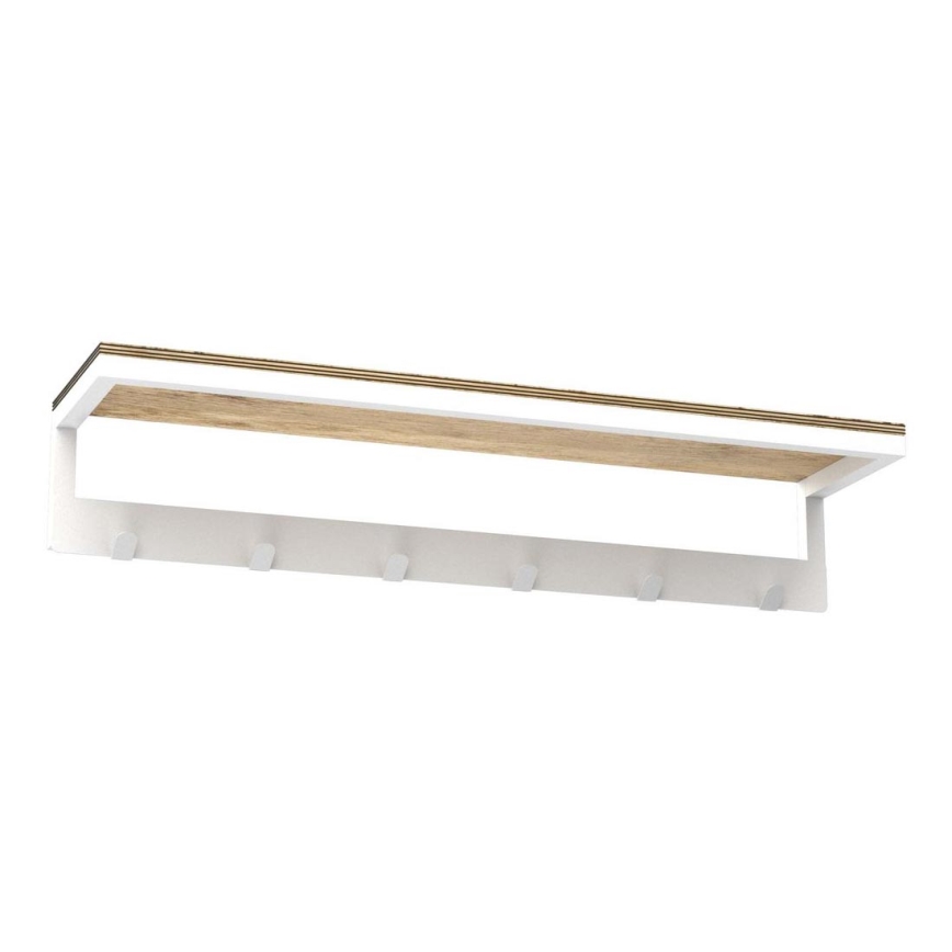 Zidni držač ručnika s policom 10x60 cm bijela