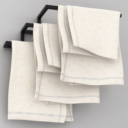 Zidni držač za ručnike 19x58 cm crna