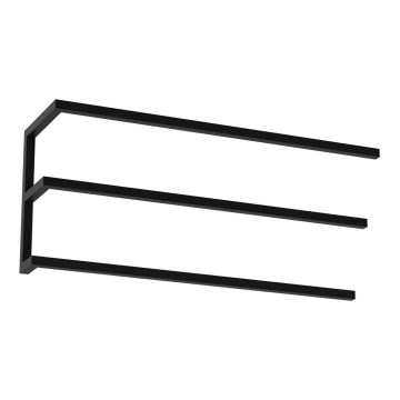 Zidni držač za ručnike 25x60 cm crna