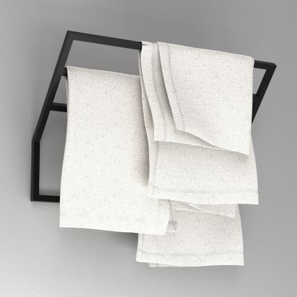 Zidni držač za ručnike 37x60 cm crna