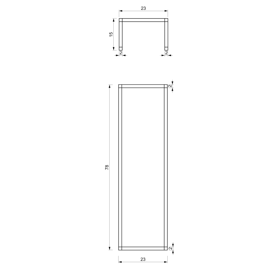 Zidni držač za ručnike 78x23 cm bijela