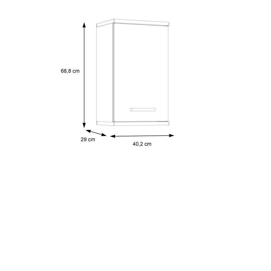 Zidni kupaonski ormarić VENOM antracitni/smeđi