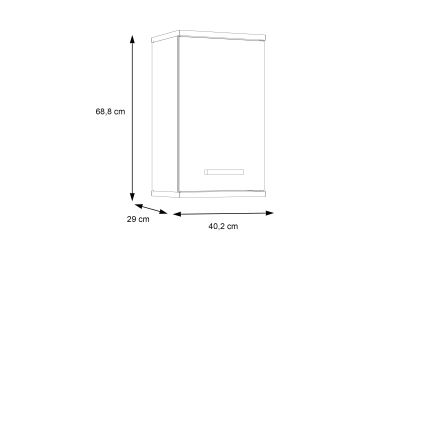 Zidni kupaonski ormarić VENOM, bijeli/sonoma hrast