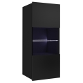 Zidni ormarić s LED rasvjetom PAVO 117x45 cm sjajna crna