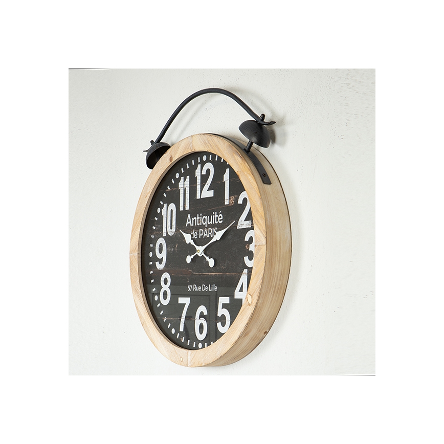 Zidni sat 1xAA pr. 50 cm bež/crna