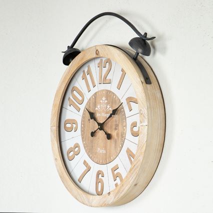 Zidni sat 1xAA pr. 50 cm bež