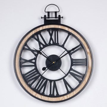 Zidni sat 1xAA promjer 40 cm crna/krem