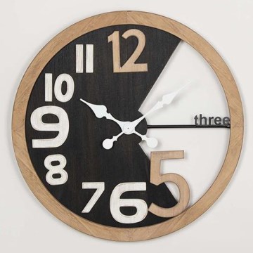 Zidni sat 1xAA promjer 59,5 cm bež/crna