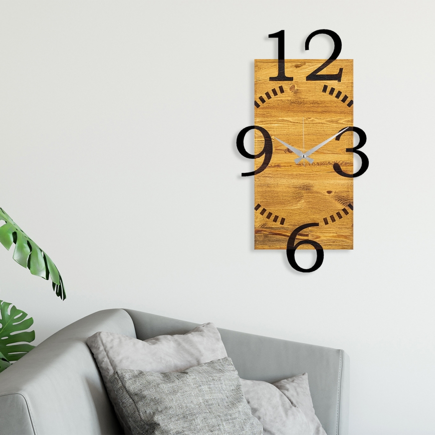 Zidni sat 41x74 cm 1xAA drvo/metal