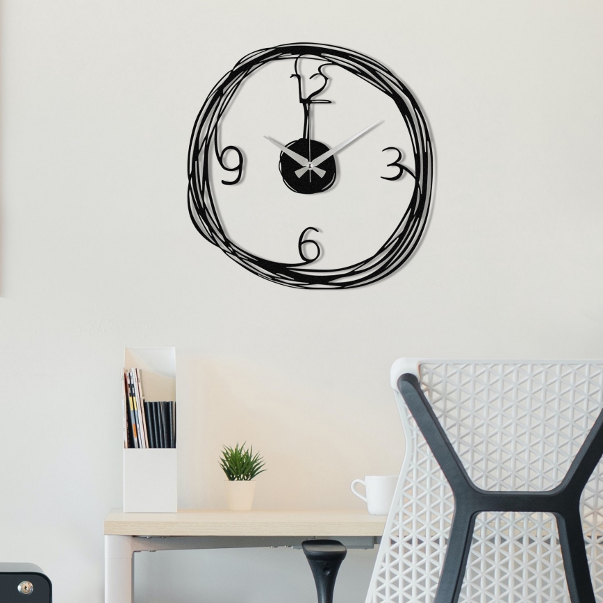 Zidni sat 48 cm 1xAA crna