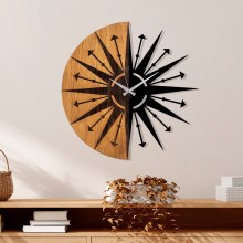 Zidni sat pr. 56 cm 1xAA drvo/metal