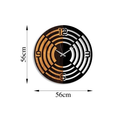 Zidni sat pr. 56 cm 1xAA drvo/metal