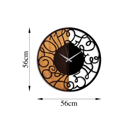 Zidni sat pr. 56 cm 1xAA drvo/metal