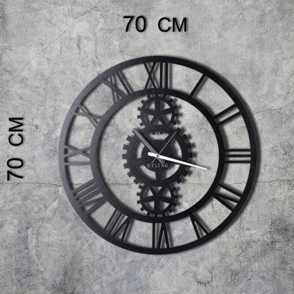 Zidni sat pr. 70 cm 1xAA crna