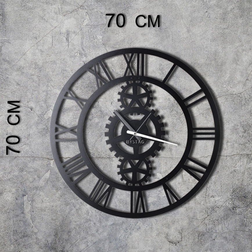 Zidni sat pr. 70 cm 1xAA crna