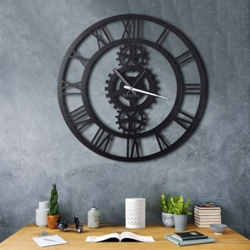 Zidni sat promjera 70 cm, 1xAA, crne boje