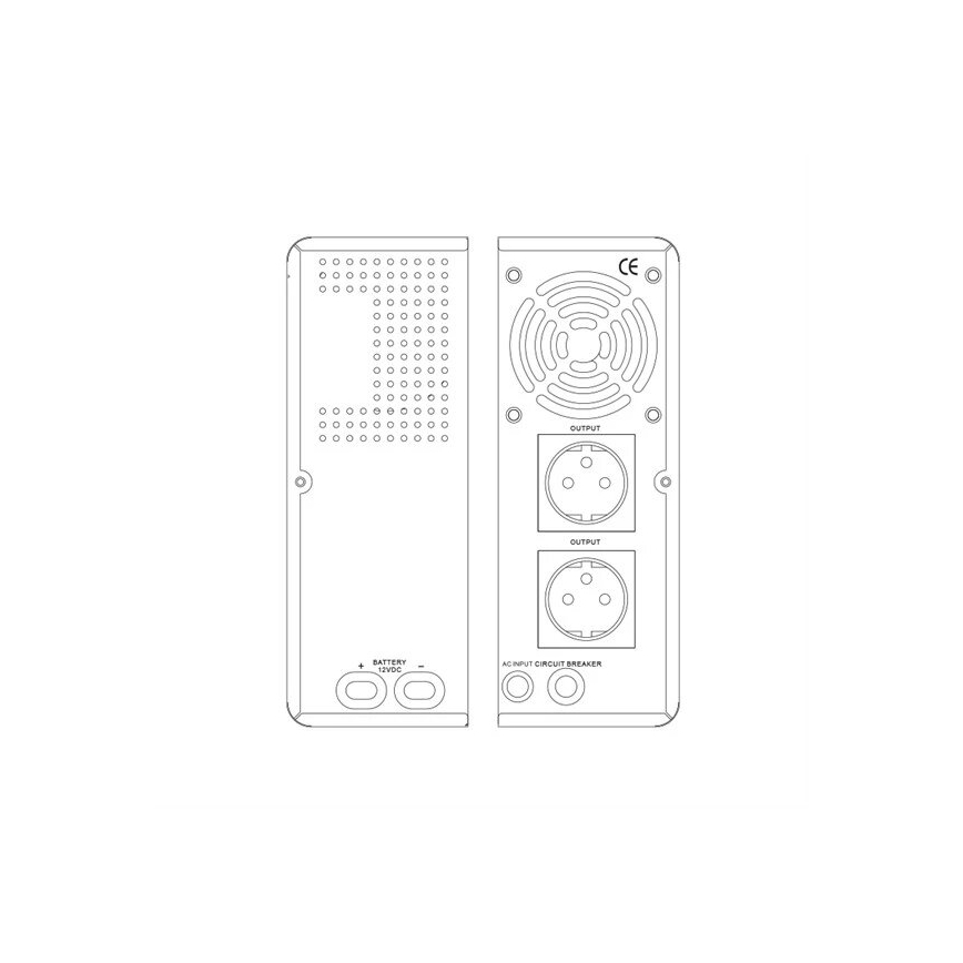 Zidni rezervni izvor 500W/800VA čisti sinus
