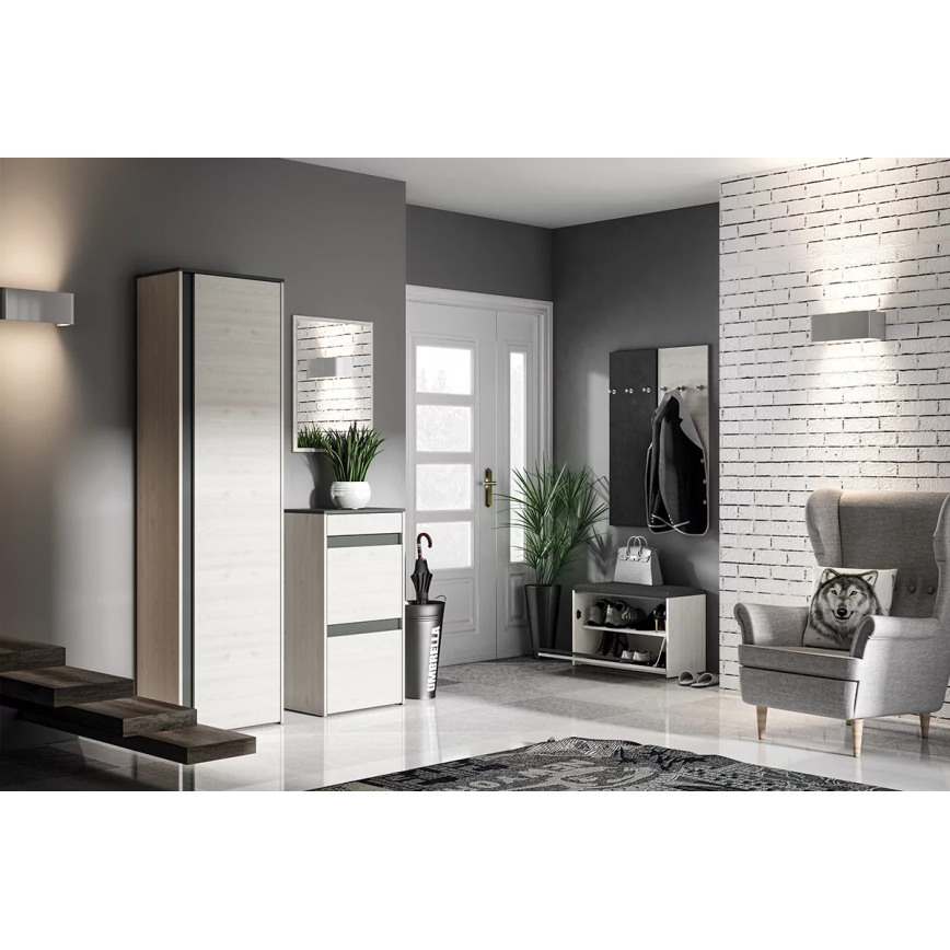 Zidni vješalica CALLA 102x34 cm bijela