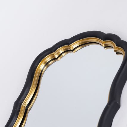 Zidno ogledalo 34,5x23,2 cm crna/zlatna