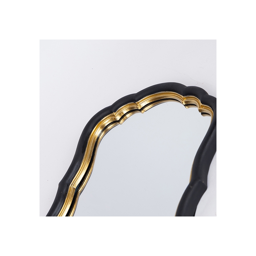 Zidno ogledalo 34,5x23,2 cm crna/zlatna