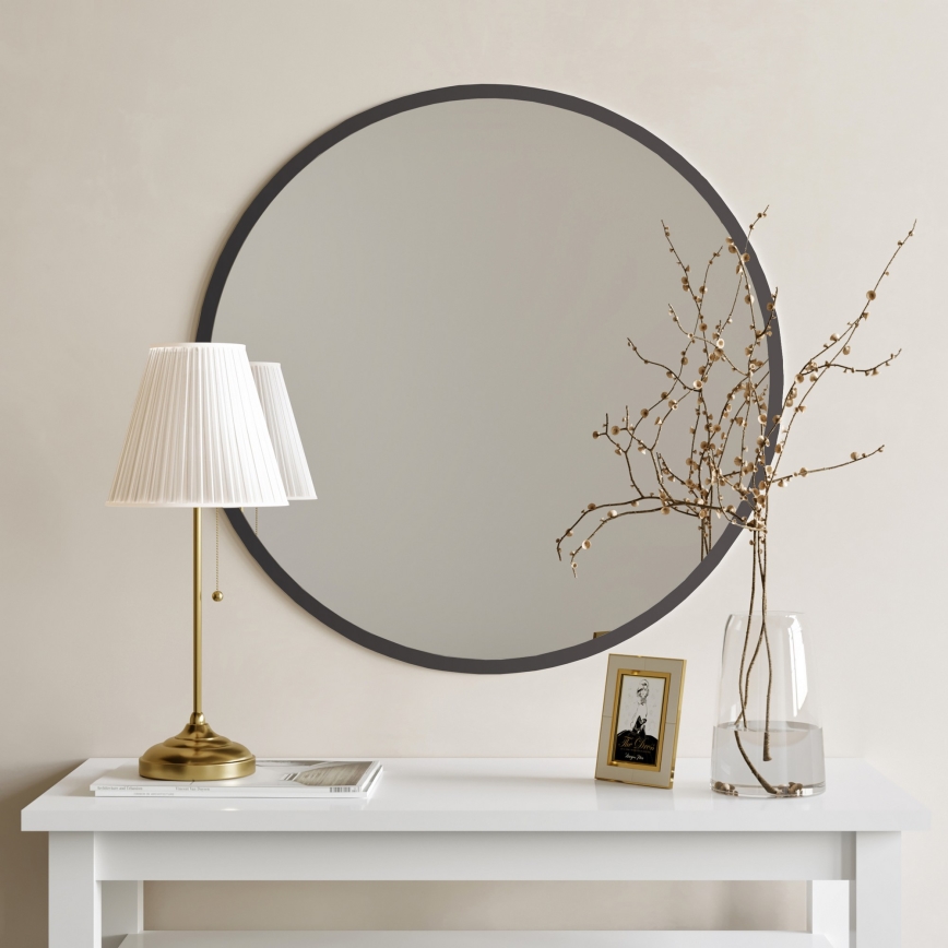 Zidno ogledalo AYNA 60 cm crna