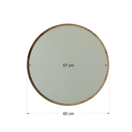 Zidno ogledalo AYNA pr. 60 cm smeđa