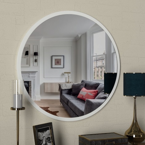 Zidno ogledalo GLOB pr. 59 cm bijela